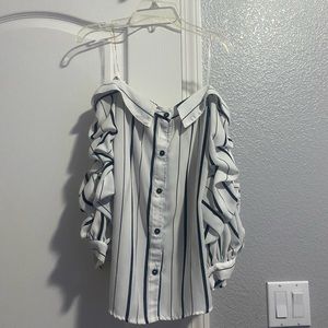 Open shoulder blouse